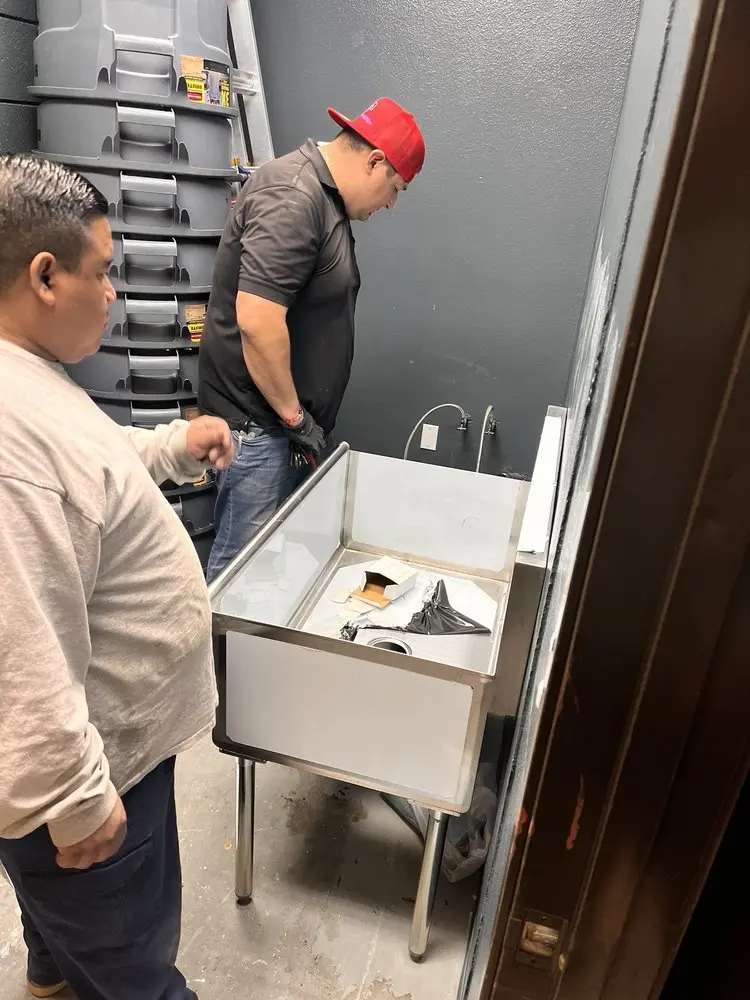 Commercial plumbing and sink installation in Five Points